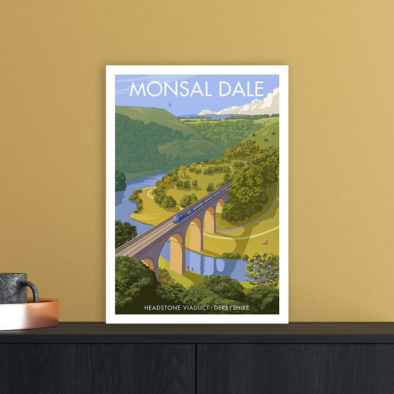 Derbyshire Monsal Dale 2 Art Print by Stephen Millership A3 Black Frame