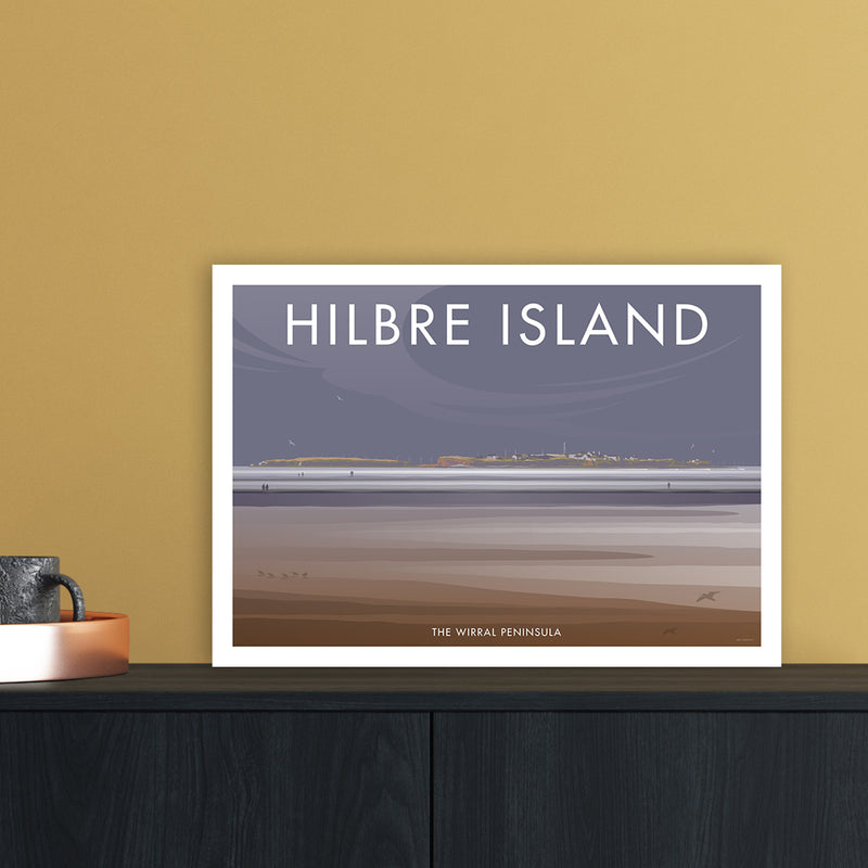 Wirral Hilbre Island Art Print by Stephen Millership A3 Black Frame