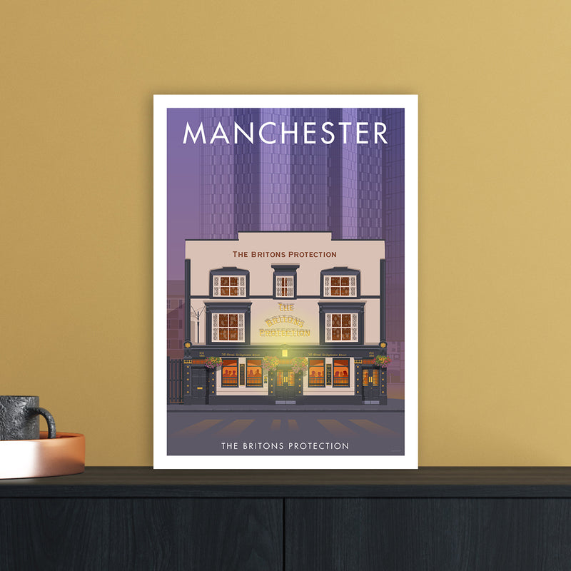 Manchester Britons Protection Art Print by Stephen Millership A3 Black Frame