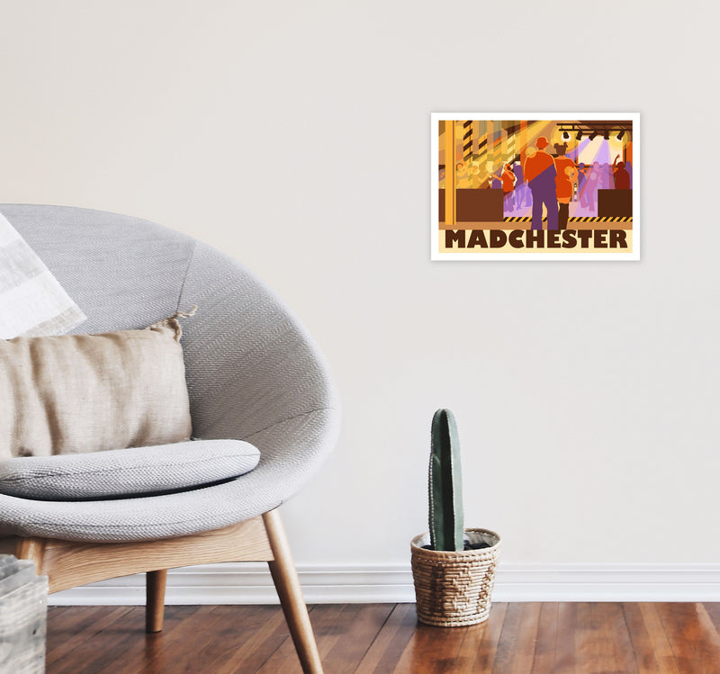Madchester by Stephen Millership A3 Black Frame