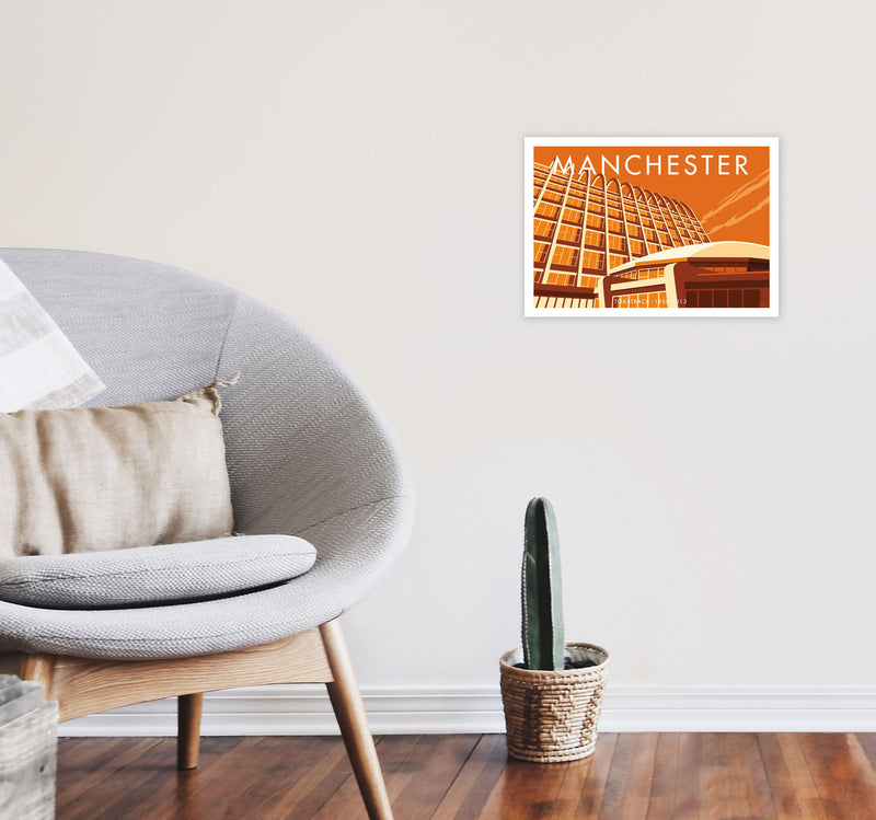 Manchester by Stephen Millership A3 Black Frame