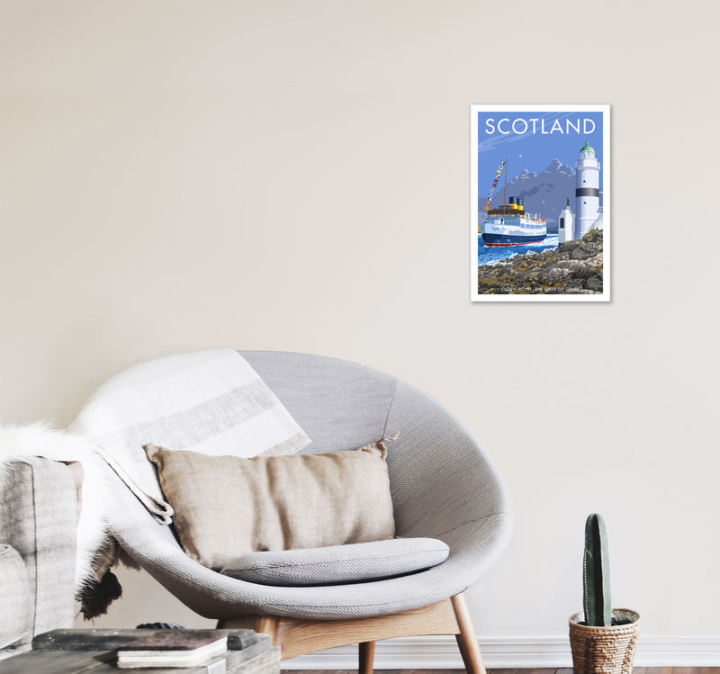 Cloch Point Scotland Framed Digital Art Print by Stephen Millership A3 Black Frame