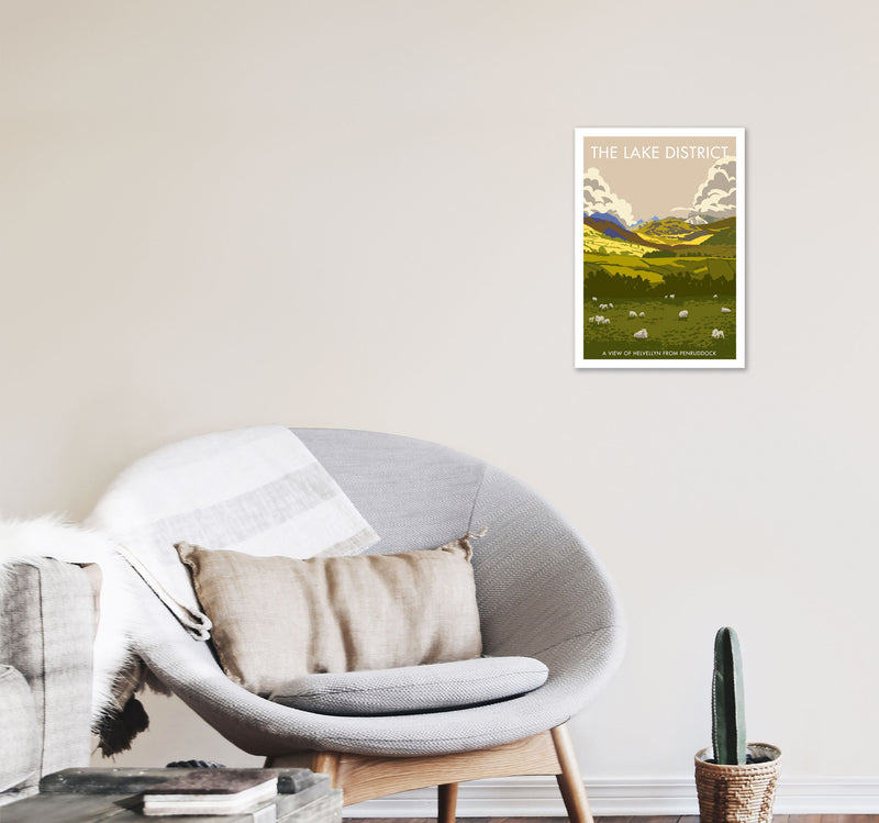 The Lake District Framed Digital Art Print by Stephen Millership A3 Black Frame