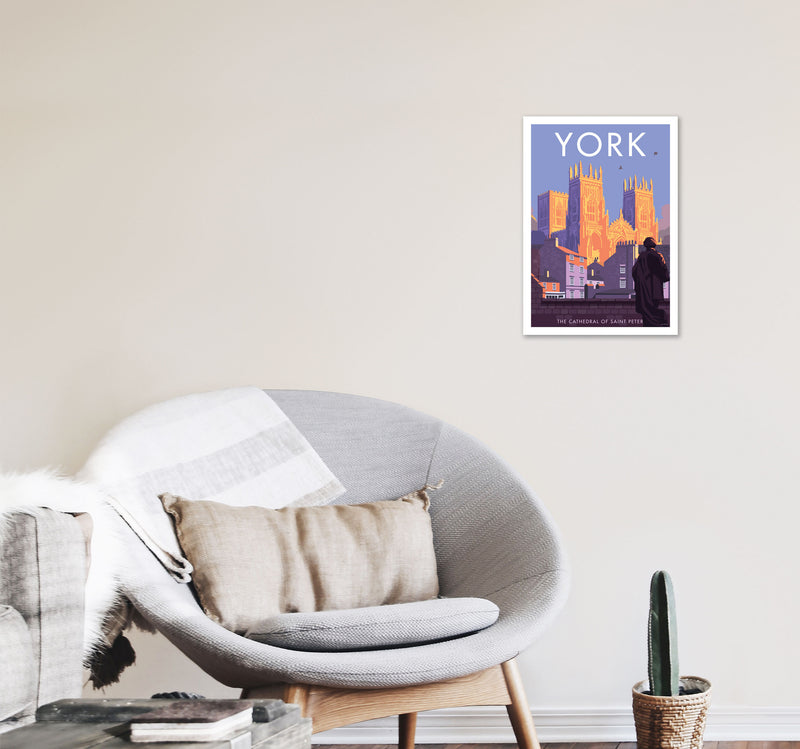 The Cathedral Of Saint Peter, York Art Print by Stephen Millership A3 Black Frame