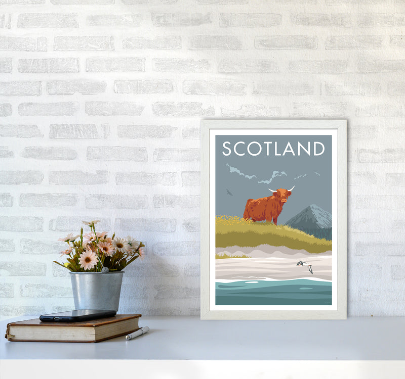 Scotland Angus Travel Art Print By Stephen Millership A3 Oak Frame