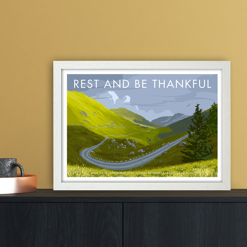 Scotland Rest And Be Thankful Art Print by Stephen Millership A3 Oak Frame