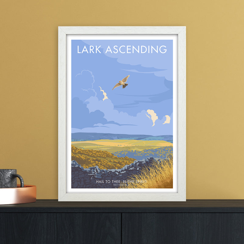 Lark Art Print by Stephen Millership A3 Oak Frame