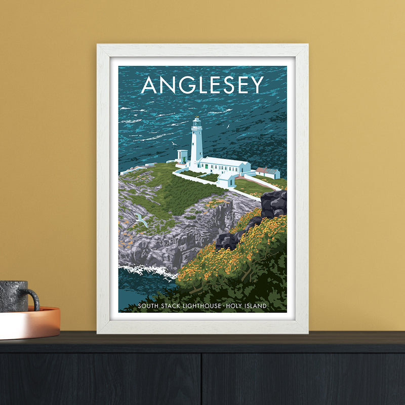 Anglesey Art Print by Stephen Millership A3 Oak Frame