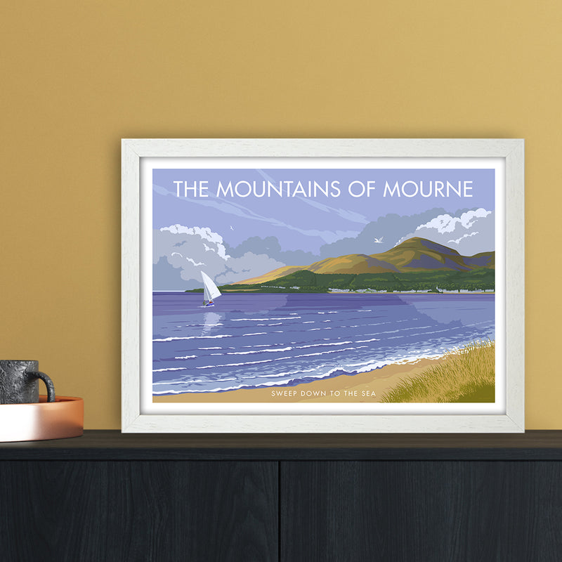 NI The Mountains Of Mourne Art Print by Stephen Millership A3 Oak Frame