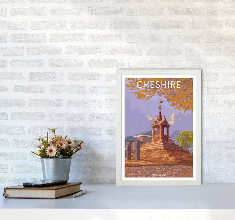 Cheshire Lymm Travel Art Print by Stephen Millership A3 Oak Frame