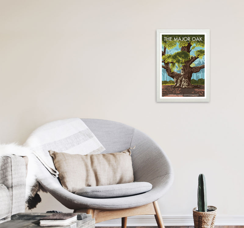 The Major Oak Art Print by Stephen Millership A3 Oak Frame