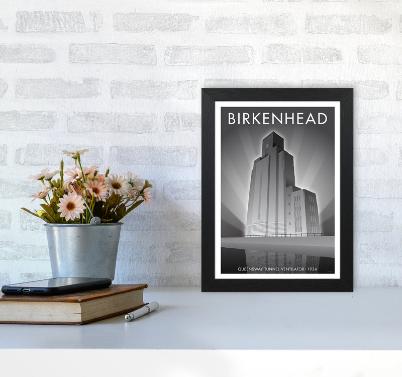Birkenhead Queensway Tunnel Travel Art Print By Stephen Millership A4 White Frame