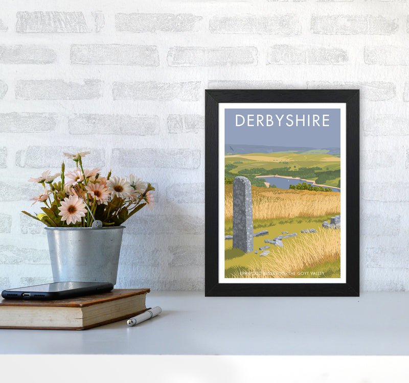 Derbyshire Errwood Travel Art Print By Stephen Millership A4 White Frame
