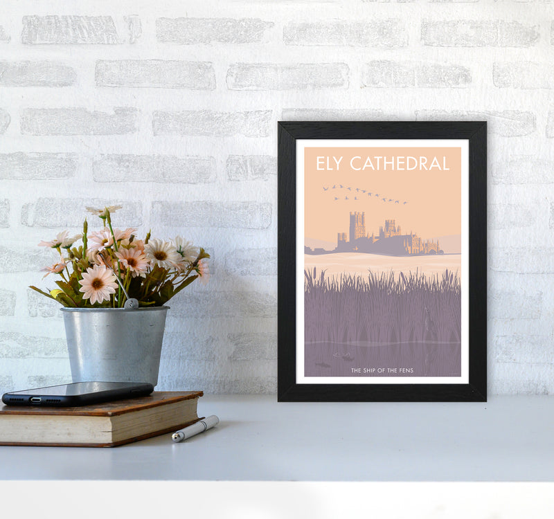 Ely Travel Art Print By Stephen Millership A4 White Frame
