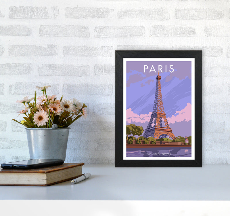 Paris Travel Art Print By Stephen Millership A4 White Frame