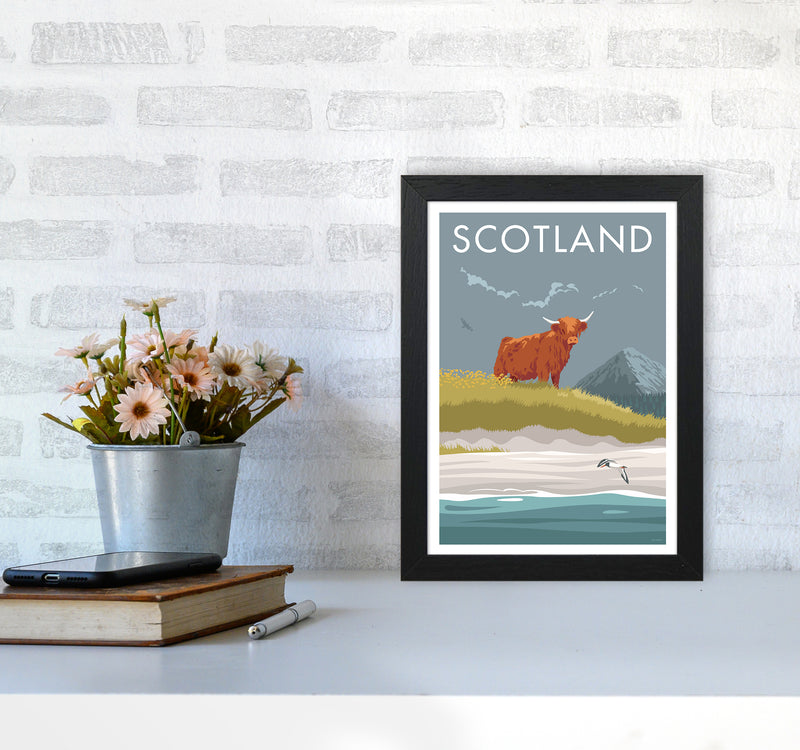 Scotland Angus Travel Art Print By Stephen Millership A4 White Frame