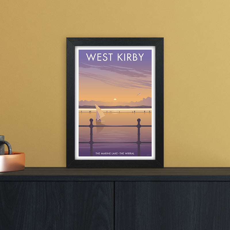 Wirral West Kirby Art Print by Stephen Millership A4 White Frame