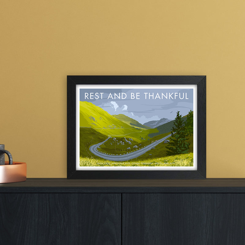 Scotland Rest And Be Thankful Art Print by Stephen Millership A4 White Frame