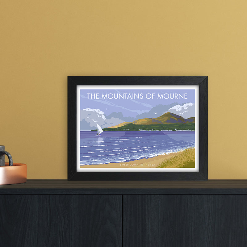 NI The Mountains Of Mourne Art Print by Stephen Millership A4 White Frame