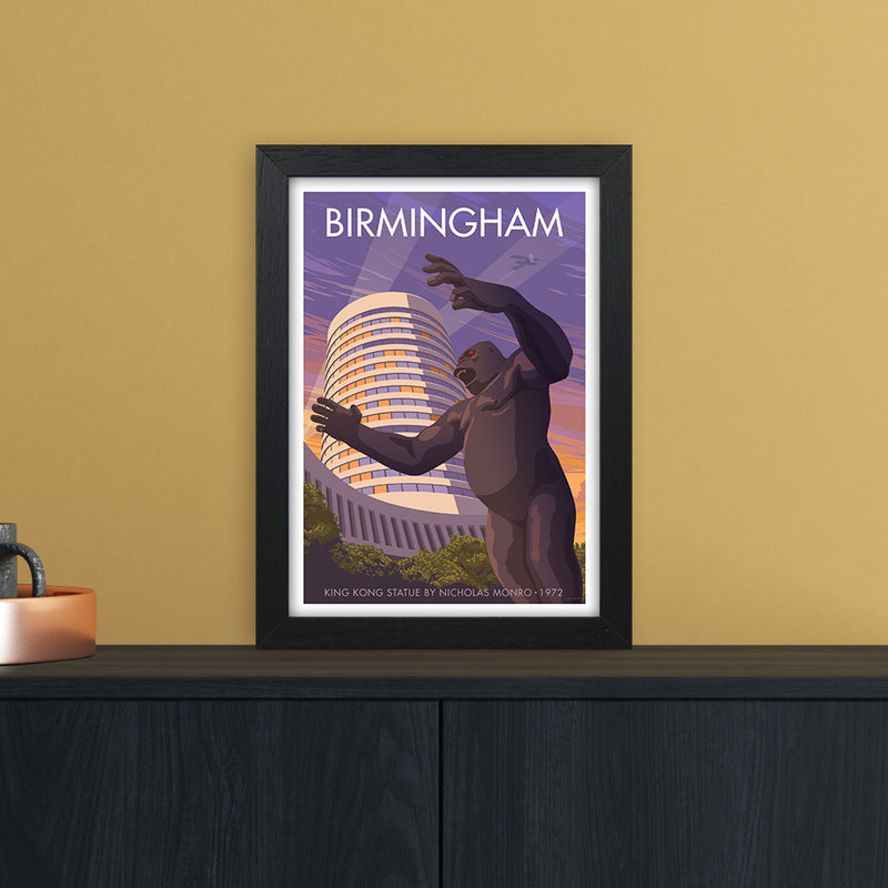 Birmingham King Kong Art Print by Stephen Millership A4 White Frame