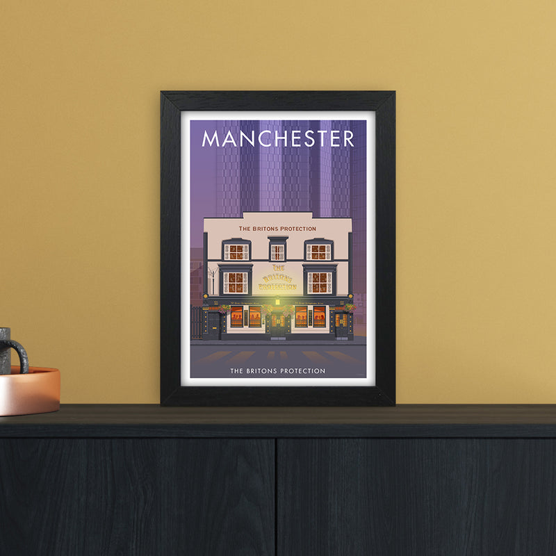 Manchester Britons Protection Art Print by Stephen Millership A4 White Frame