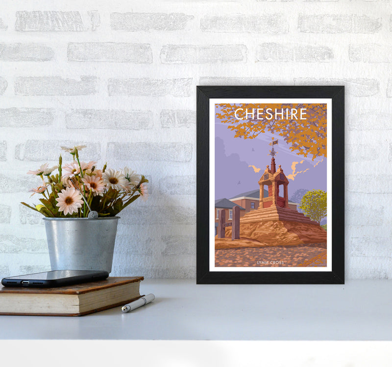 Cheshire Lymm Travel Art Print by Stephen Millership A4 White Frame