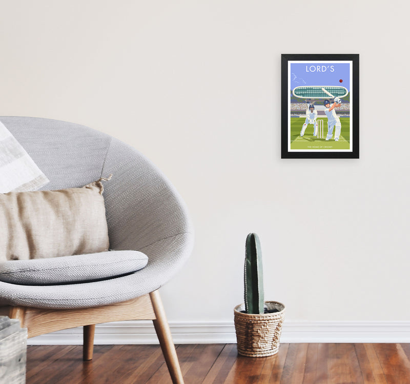 Lord's Travel Art Print by Stephen Millership A4 White Frame