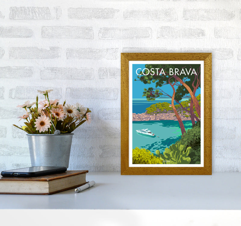 Costa Brava Travel Art Print By Stephen Millership A4 Print Only
