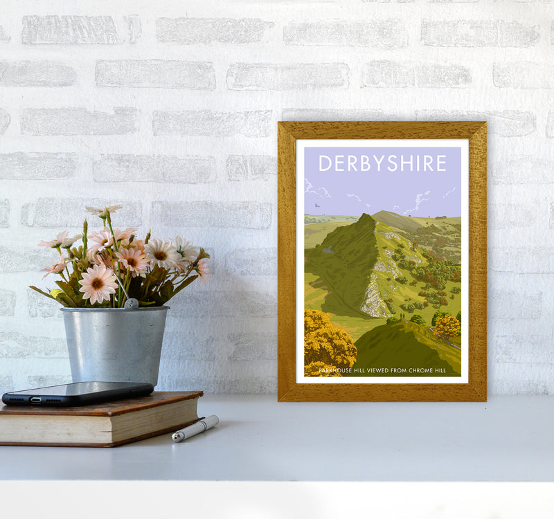 Derbyshire Chrome Hill Travel Art Print By Stephen Millership A4 Print Only