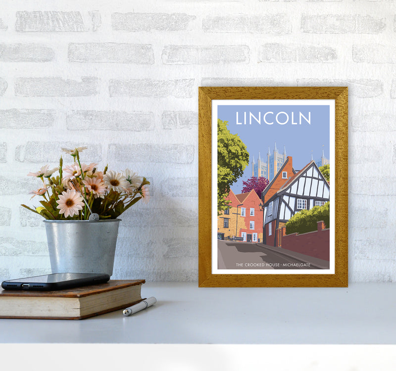 Lincoln Crooked House Travel Art Print By Stephen Millership A4 Print Only
