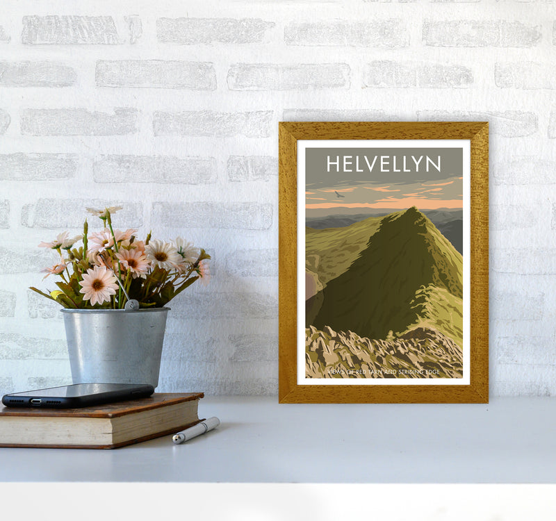 The Lakes Helvellyn Travel Art Print By Stephen Millership A4 Print Only