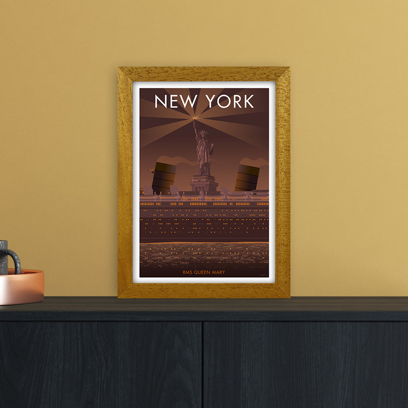 New York Sepia Art Print by Stephen Millership A4 Print Only