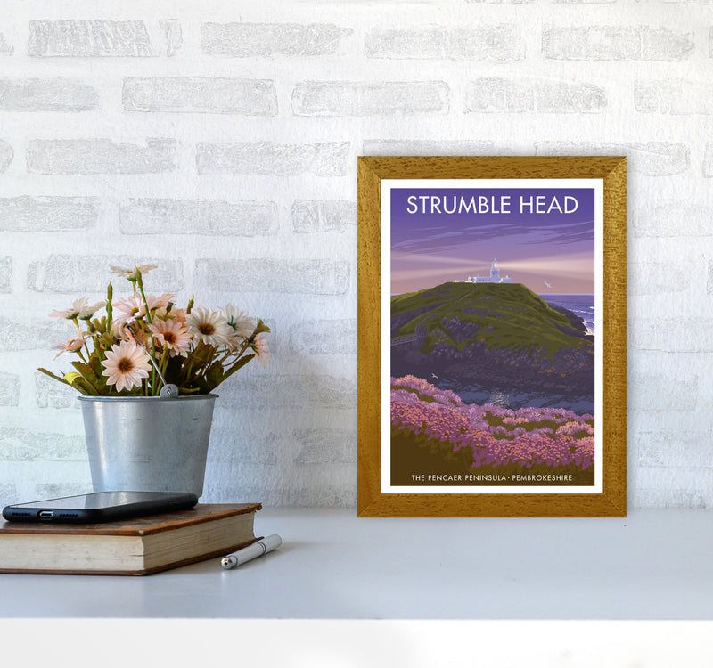 Wales Strumble Head Travel Art Print by Stephen Millership A4 Print Only