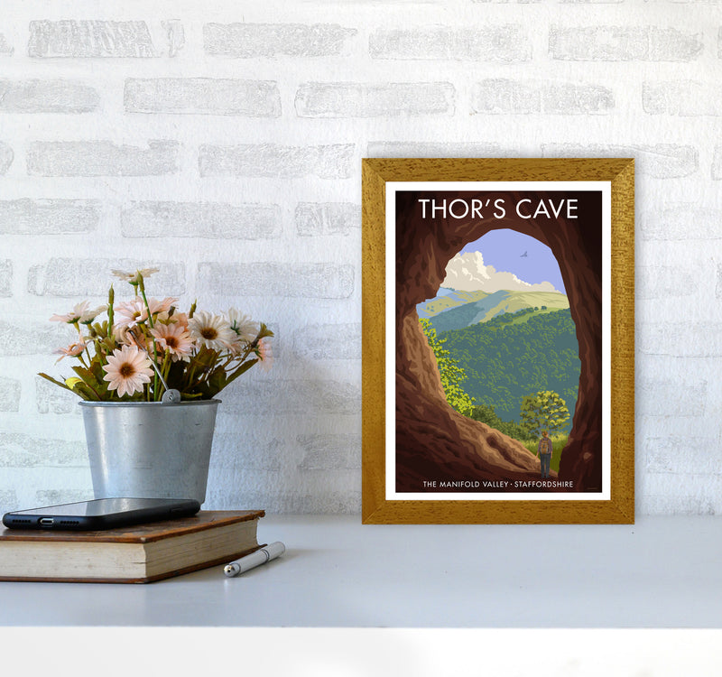 Staffordshire Thors Cave Travel Art Print by Stephen Millership A4 Print Only