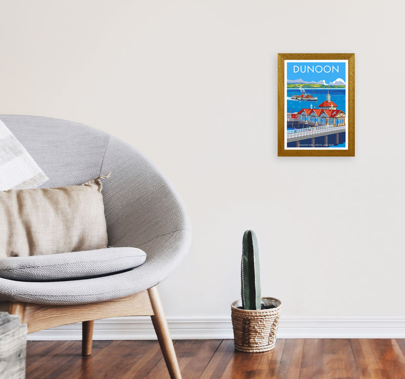 Dunoon Pier Framed Digital Art Print by Stephen Millership A4 Print Only