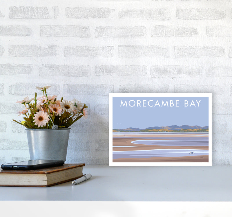 Morecambe Bay Travel Art Print By Stephen Millership A4 Black Frame