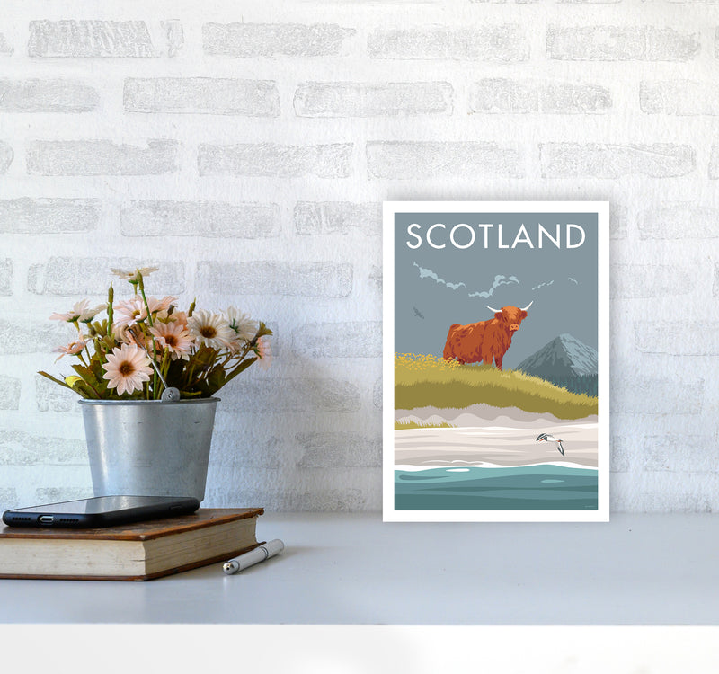 Scotland Angus Travel Art Print By Stephen Millership A4 Black Frame