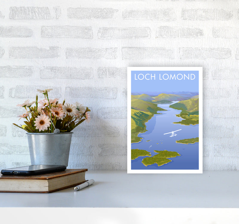 Scotland Loch Lomond Travel Art Print By Stephen Millership A4 Black Frame