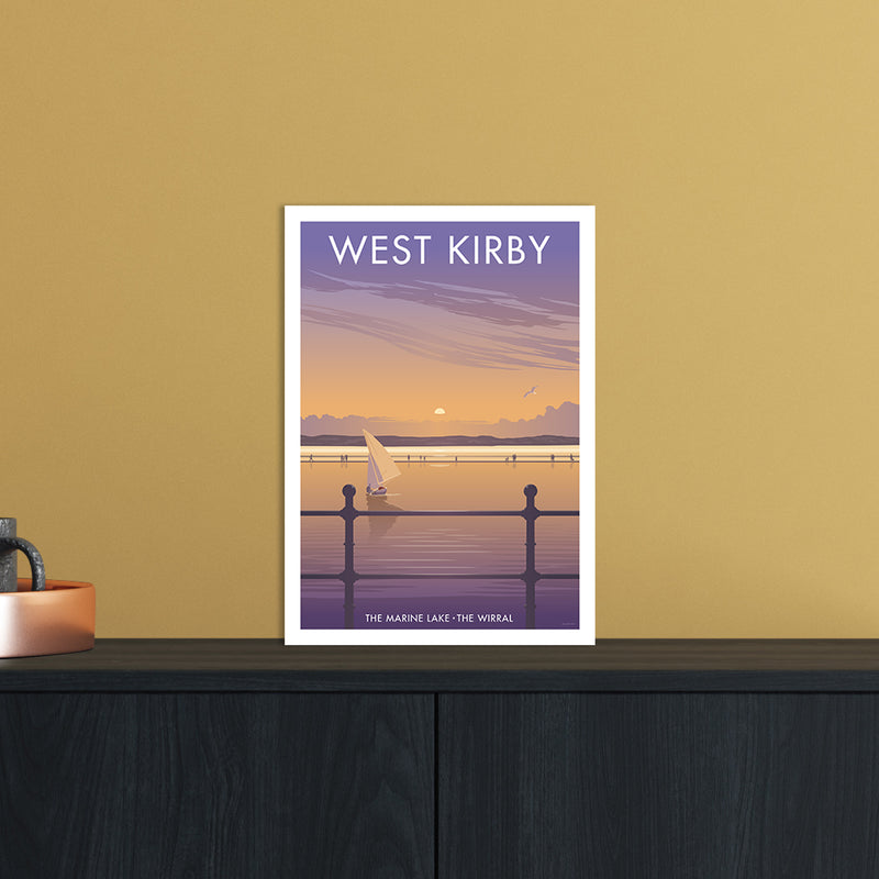 Wirral West Kirby Art Print by Stephen Millership A4 Black Frame