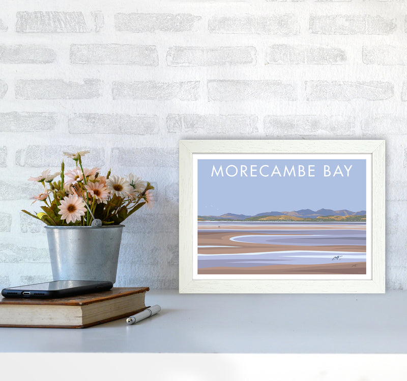 Morecambe Bay Travel Art Print By Stephen Millership A4 Oak Frame