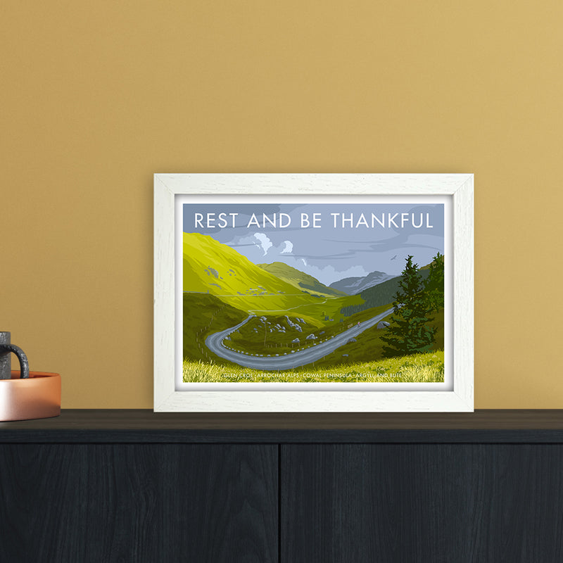 Scotland Rest And Be Thankful Art Print by Stephen Millership A4 Oak Frame