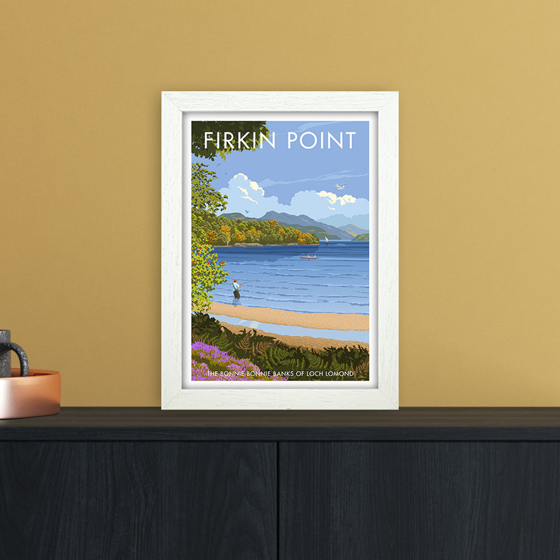 Firkin Point Art Print by Stephen Millership A4 Oak Frame