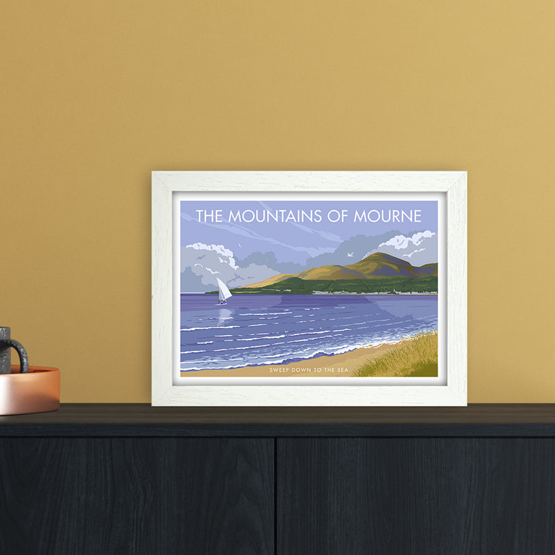 NI The Mountains Of Mourne Art Print by Stephen Millership A4 Oak Frame