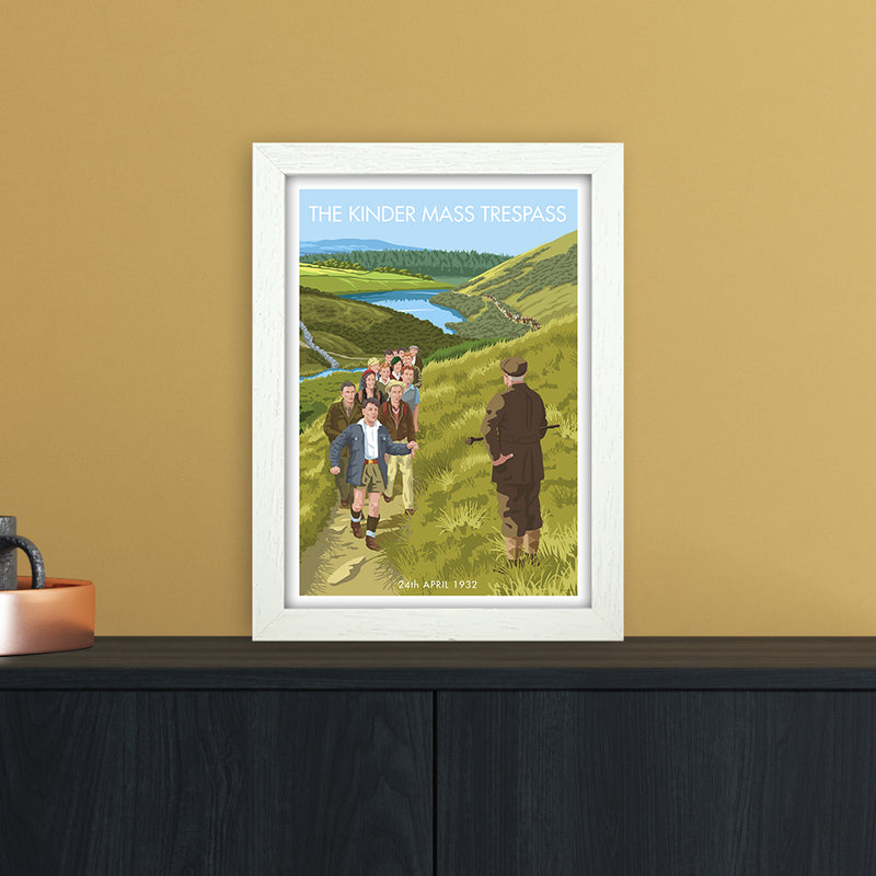 The Peak District Kinder Trespass Art Print by Stephen Millership A4 Oak Frame
