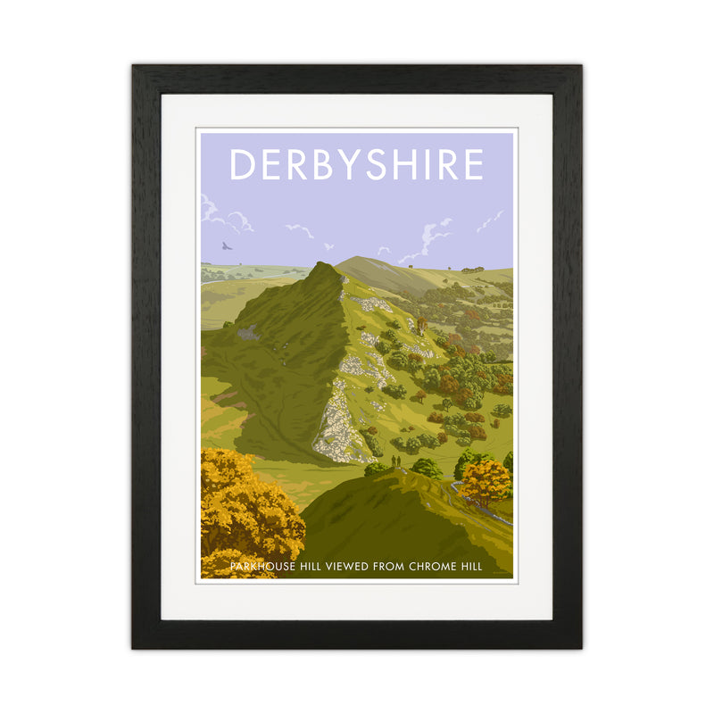 Derbyshire Chrome Hill Travel Art Print By Stephen Millership Black Grain