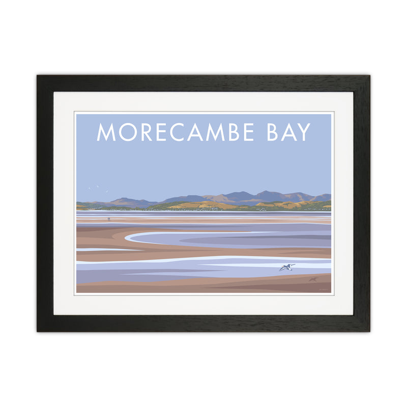 Morecambe Bay Travel Art Print By Stephen Millership Black Grain