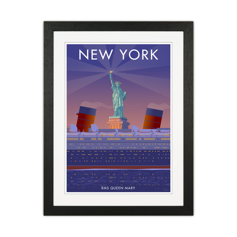 New York Travel Art Print By Stephen Millership Black Grain