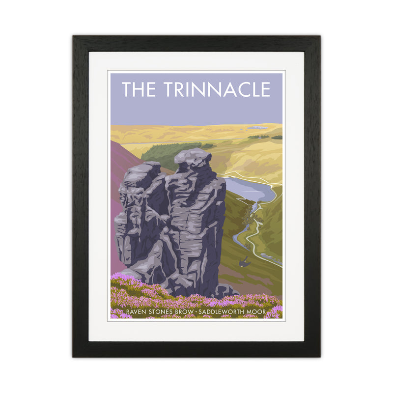 Saddleworth Trinnacle Travel Art Print By Stephen Millership Black Grain
