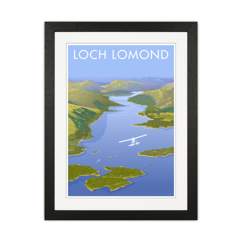 Scotland Loch Lomond Travel Art Print By Stephen Millership Black Grain