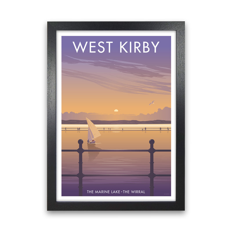 Wirral West Kirby Art Print by Stephen Millership Black Grain
